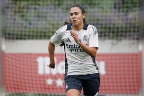 Imagem colorida de brasileira Antonia no Real Madrid - Metrópoles