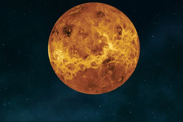 Arte colorida do planeta Vênus - Metrópoles
