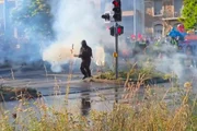 Protesto contra a cúpula do G7 em Genebra, na Suíça Protesto contra a cúpula do G7 em Genebra, na Suíça