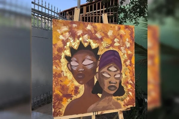 Pintura em quadro