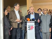 Fernando Haddad anuncia Márcio França como vice na chapa, em São Paulo