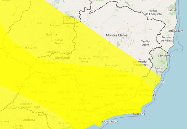 mapa meteorológico MG