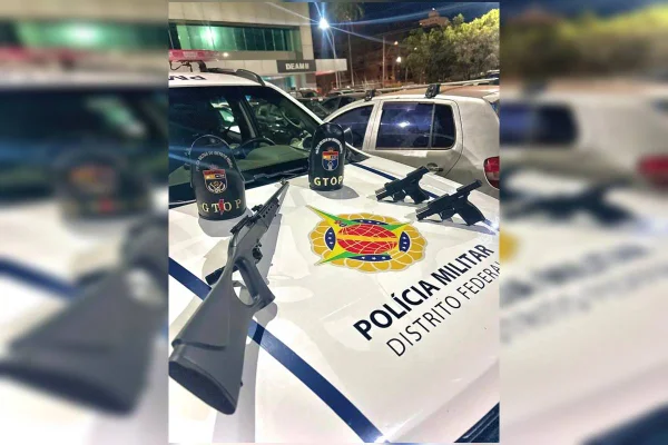 Homem é preso com pistolas e rifle após atirar para o alto no DF