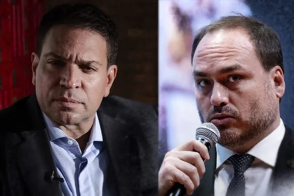 imagem colorida de ramagem e carlos bolsonaro