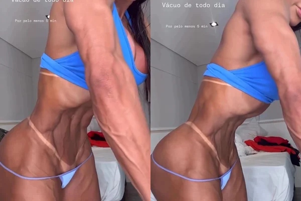 Montagem com prints coloridos de um vídeo de Gracyanne Barbosa - Metrópoles