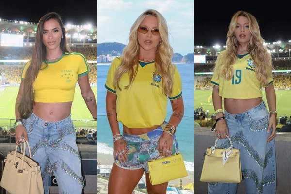 foto com cor. looks influenciadoras para amistoso da copa - metrópoles