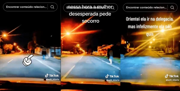 Motorista de aplicativo presta socorro à mulher agredida por marido