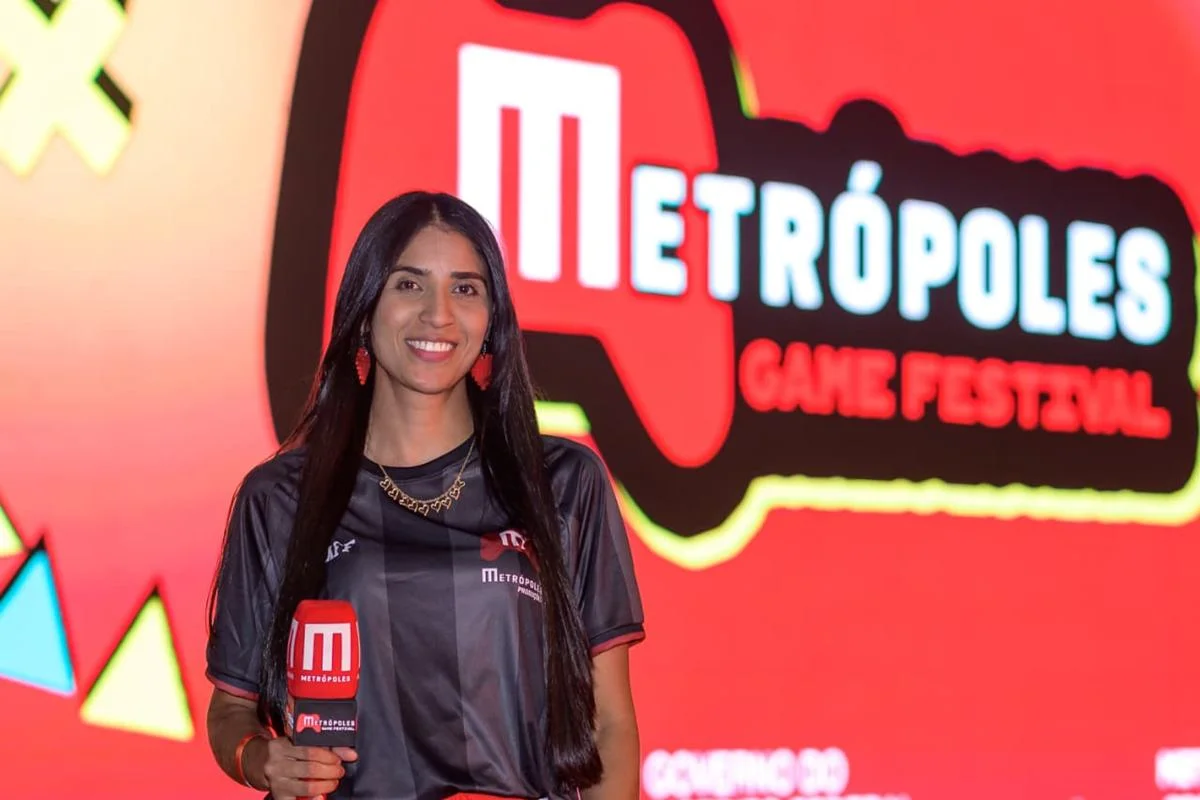 A influenciadora Mary Alves, narradora de Free Fire, participa do Metrópoles Game Festival, no Mané Garrincha, em Brasília A influenciadora Mary Alves, narradora de Free Fire, participa do Metrópoles Game Festival, no Mané Garrincha, em Brasília