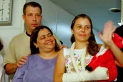 Nayara Rodrigues após sair do hospital em 2008