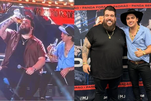 Montagem com fotos de Natanzinho Lima e Panda