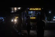 A parada da W3 Norte, na altura da 714, está as escuras