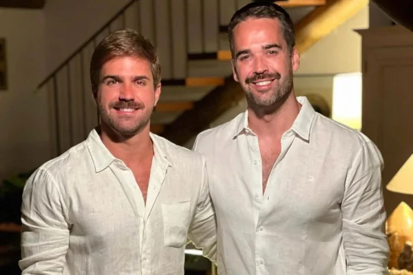 PF O governador Eduardo Leite e seu companheiro, o médico Thalis Bolzan