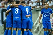 Jogadores do Barra comemoram gol contra o Santa Cruz na Final da Série D 2025
