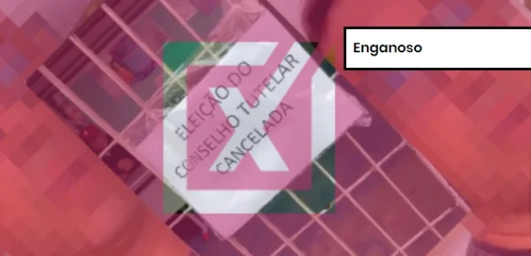 Captura de tela de vídeo enganoso sobre eleições para o Conselho Tutelar de Diadema