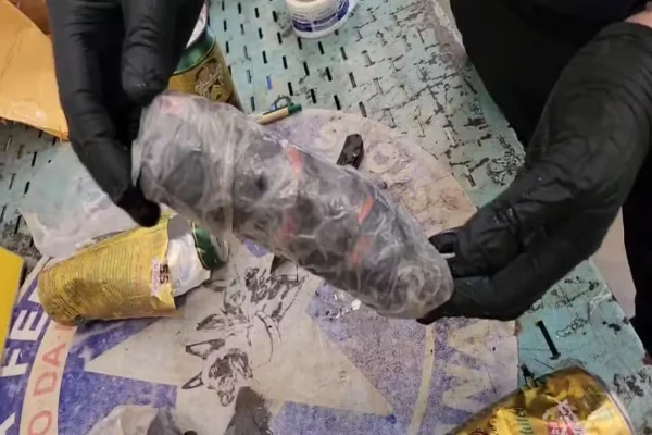 Imagem colorida de droga apreendida em Manaus - Metrópoles