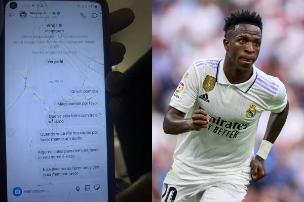 Vini Jr. responde criança que mandou apoio após ataques racistas