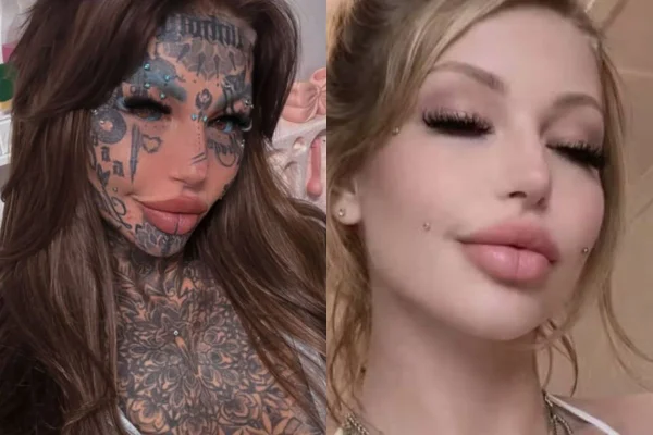 Mulher usa IA para simular rosto sem tatuagens e desiste de remoção