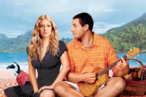Imagem colorida de um casal | Drew Barrymore e Adam Sandler em Como Se Fosse a Primeira Vez