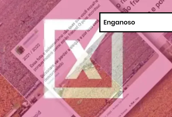 Imagem colorida de postagem enganosa