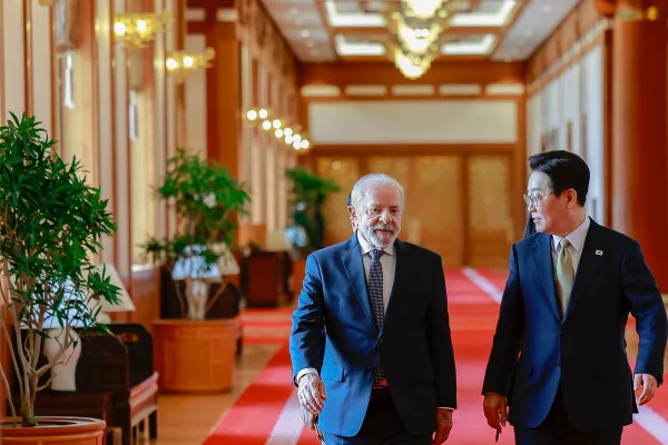 Lula e o presidente da Coreia do Sul, Lee Jae-myung