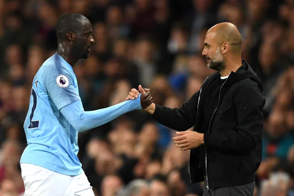 Yaya Touré e Pep Guardiola