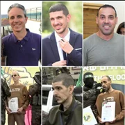 Antes e depois dos três reféns israelenses libertados neste sábado (8/2) Antes e depois dos três reféns israelenses libertados neste sábado (8/2)