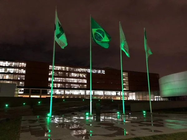 CLDF é iluminada de verde para homenagear profissionais de saúde