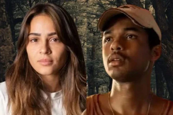 Montagem com fotos de Sandra (Giullia Buscacio) e João Pedro (Juan Paiva) - Metrópoles