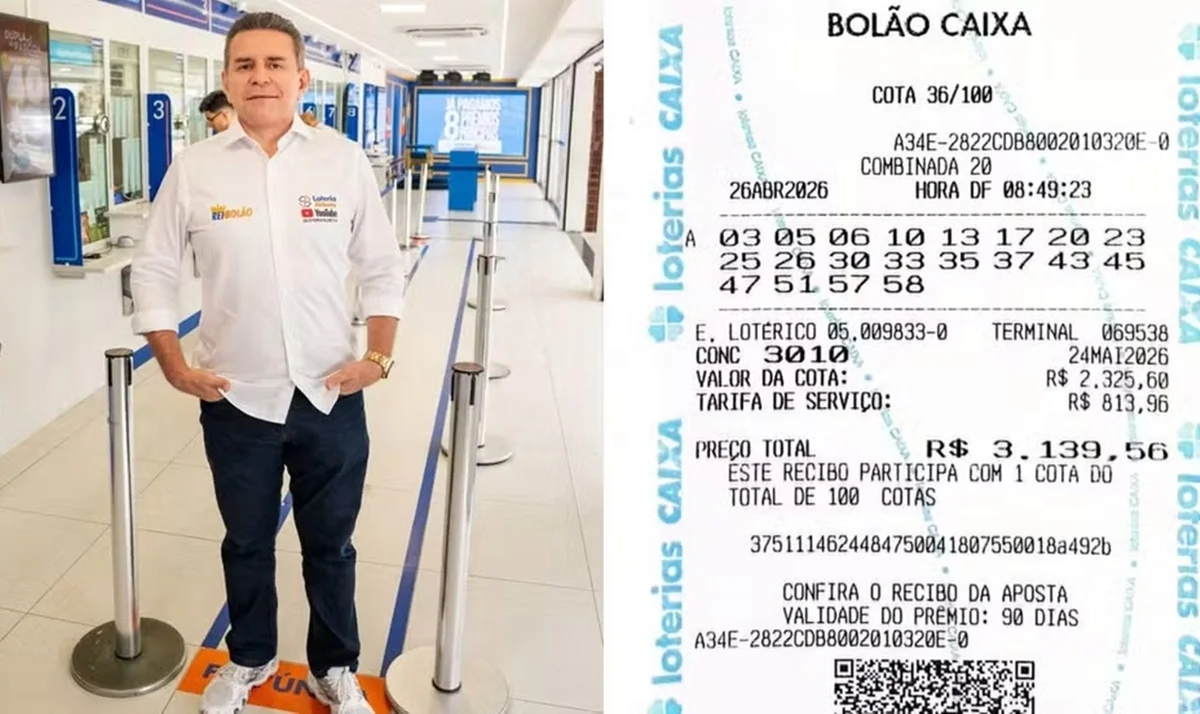 Rei do Bolão, da lotércia Aldeota, em Fortaleza CE Rei do Bolão, da lotércia Aldeota, em Fortaleza CE
