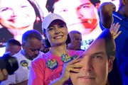 A candidata ao Senado pelo DF Michelle Bolsonaro durante o evento de lançamento A candidata ao Senado pelo DF Michelle Bolsonaro durante o evento de lançamento