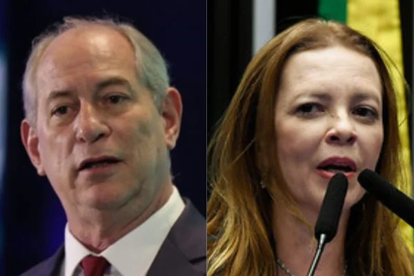 O ex-ministro Ciro Gomes e a senadora Janaína Farias, do PT - Metrópoles