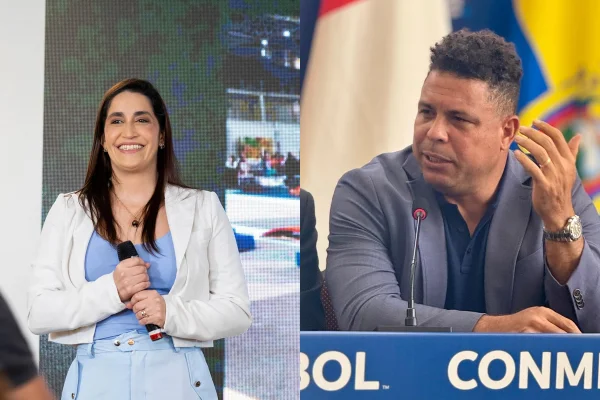 Montagem colorida de Daniele Hypólito e Ronaldo Fenômeno - Metrópoles