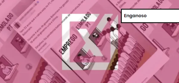 Captura de tela de post enganoso