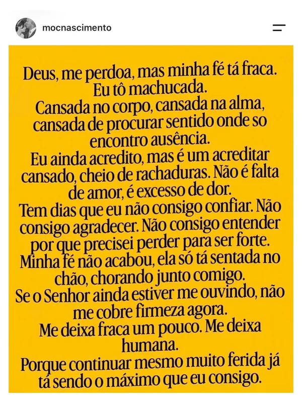 Filha faz novo desabafo após morte de Rick e emociona: “Excesso de dor” - destaque galeria