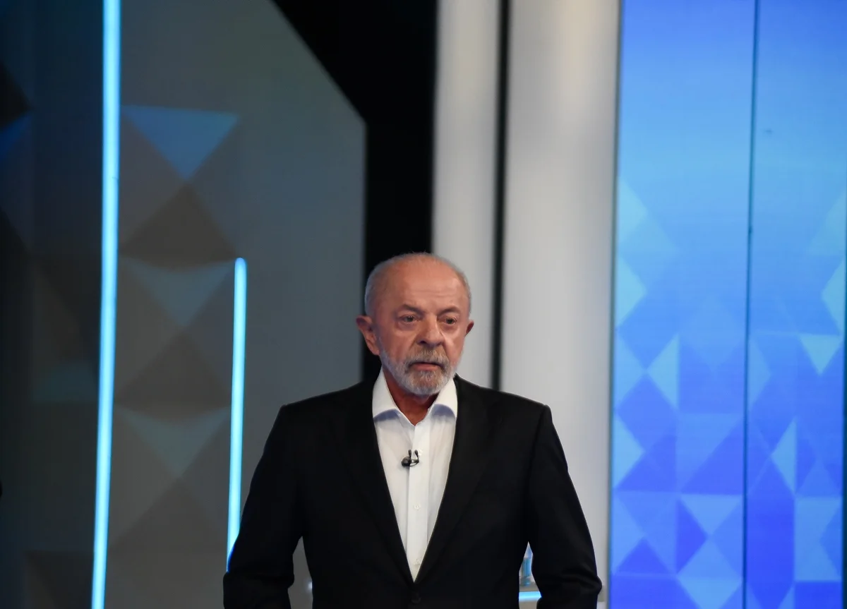 Lula e Flávio no debate da Globo Lula e Flávio no debate da Globo