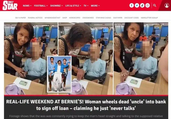 print de pagina de site com fotos da mulher com cadaver no banco - metrópoles