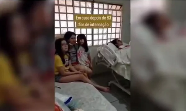 imagem colorida thais medeiros em casa apos sair da internacao