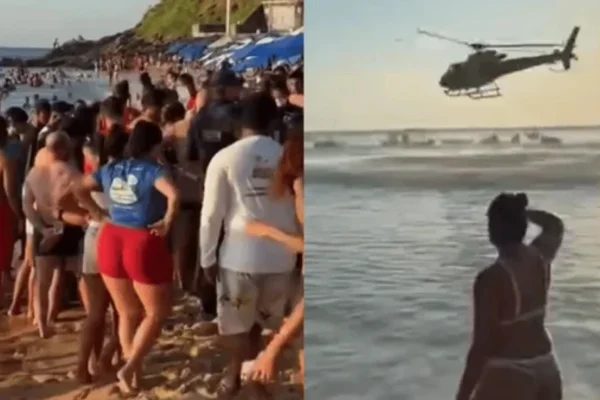Imagem colorida, Turista alemão de 66 anos morre afogado em praia de Salvador após resgate- Metrópoles