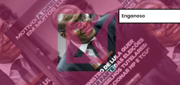 Post enganoso que afirma que o ministro Silvio Almeida pediu anulação de eleições para o Conselho Tutelar com a etiqueta do Comprova