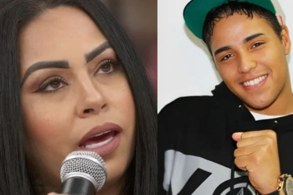 Montagem colorida de Carol, irmã de Daleste e o MC - Metrópoles