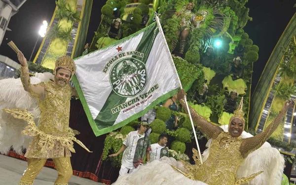 Mancha Verde, em desfile de escolas de samba do Carnaval de SP