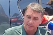 O candidato do PL à Presidência, Flávio Bolsonaro