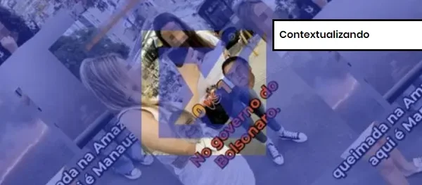 Captura de tela de post sobre desmatamento na Amazônia