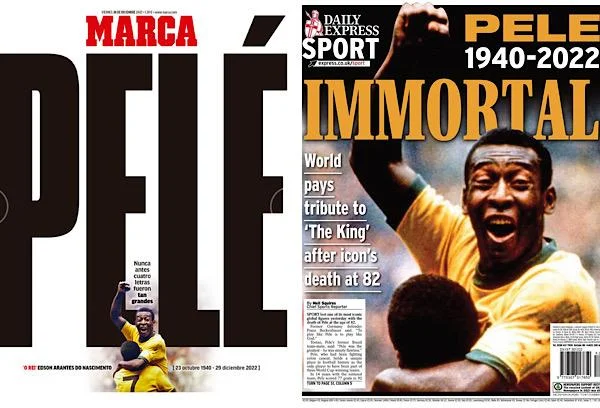 A morte de Pelé: veja capas de jornais de todo o mundo