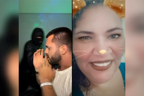 Imagem colorida mostra momento da transmissão - Metrópoles