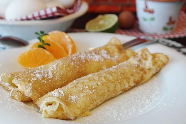 panquecas com laranja