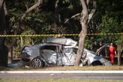 Eixinho Sul foi interditado para o resgate e perícia Eixinho Sul foi interditado para o resgate e perícia