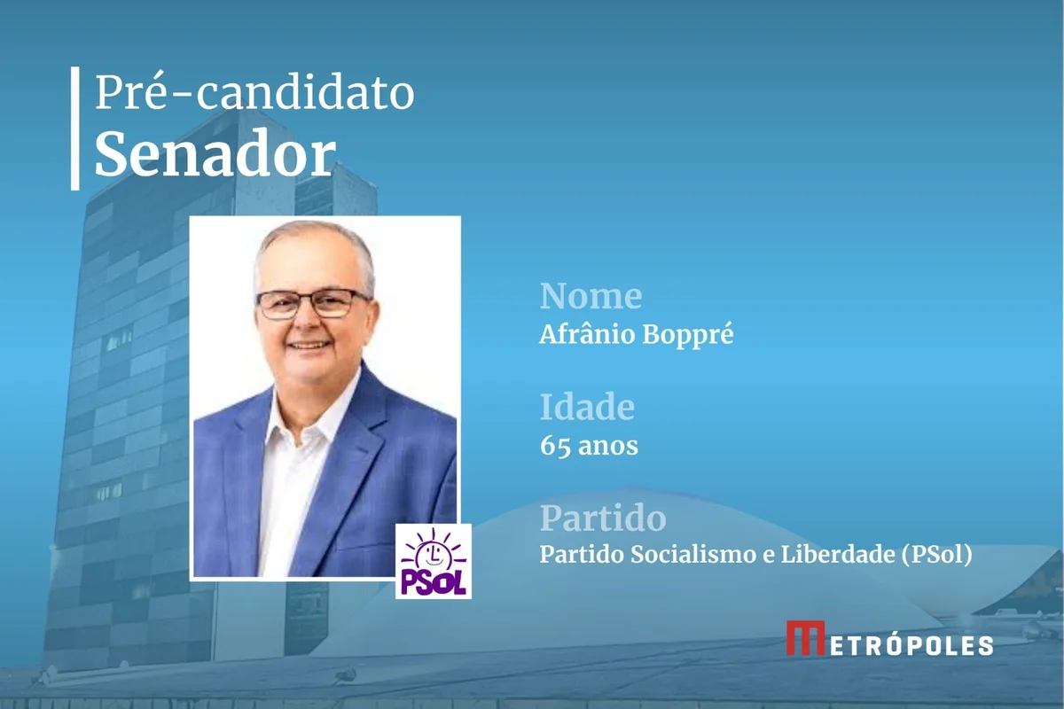 Afrânio Broppé, pré-candidato ao Senado de Santa Catarina pelo PSOL Afrânio Broppé, pré-candidato ao Senado de Santa Catarina pelo PSOL