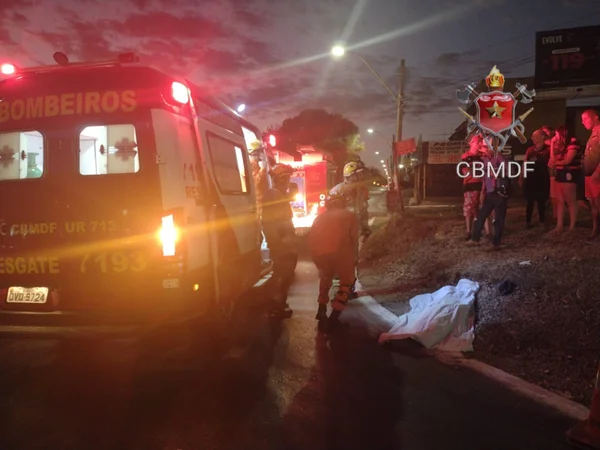 Homem morre após ser atropelado por caminhão em via do DF