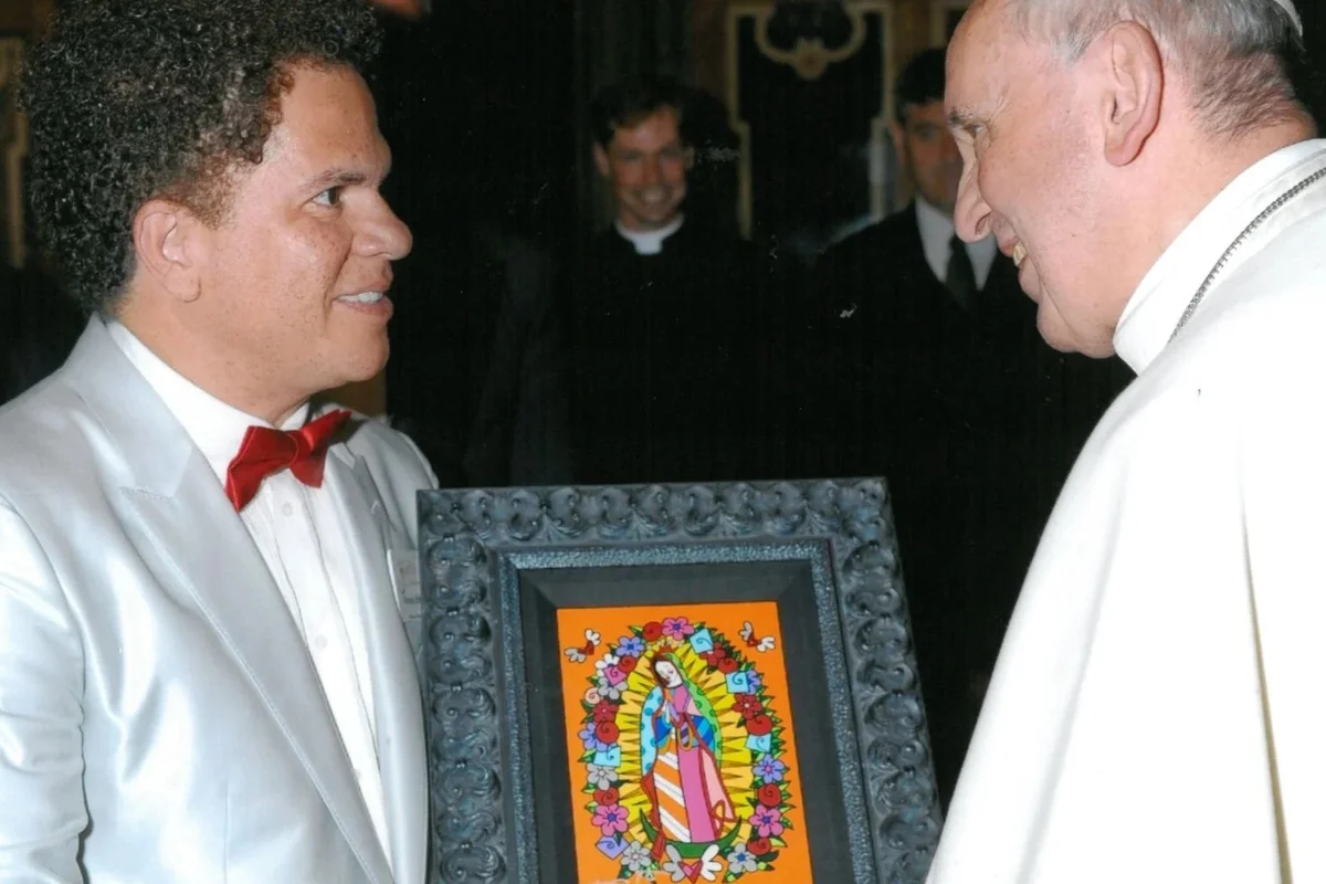 Romero Britto e Papa Francisco Romero Britto e Papa Francisco